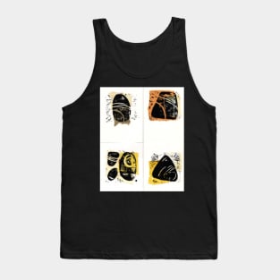 Pebble lino print Tank Top